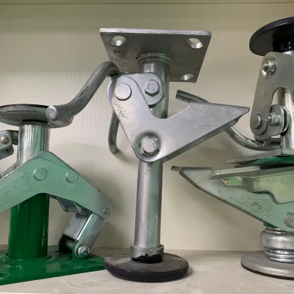 Vestil Floor Lock for Carts - 6 inch Heavy Duty Adjustable Height Kick Bar