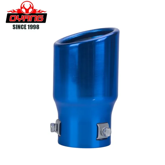 Oy165 Universal Car Exhaust Tips: Blue, Red, and Carbon Aluminium Options