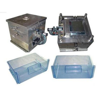 Moule de tiroir de réfrigérateur transparent en plastique personnalisé d&#39;usine