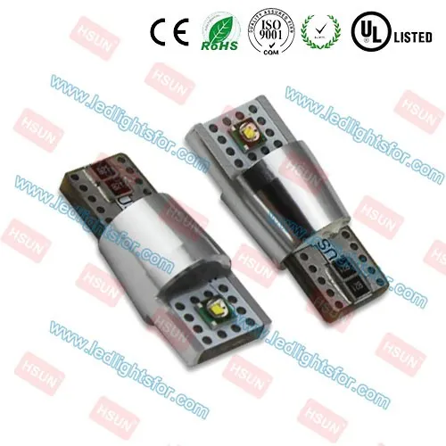 Purple T10 LED Car Bulb SMD LED w5w Canbus t10 10W 2smd C.R.E.E Chips Concentrated+astigmatism Driving
