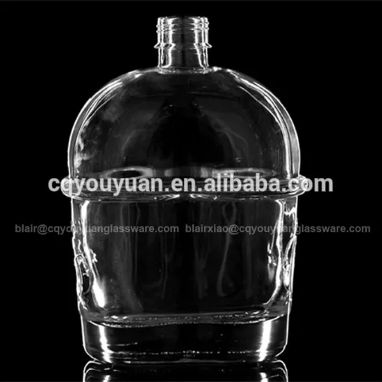 Flat Design Glass Wine Bottles 0.75 Liter Glass Bottles