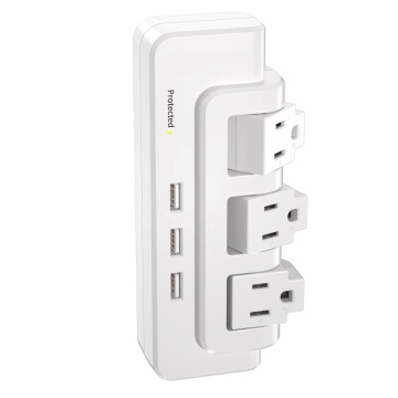 USB Plug Socket Rotating Wall Charger Power Strip