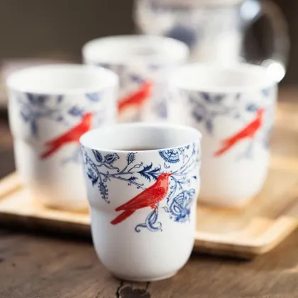 Porcelain Tea Set Bone China Cafe Set Tea Set Mug