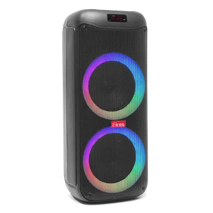 Big Outdoor DJ Speakers with Disco Lights for Karaoke