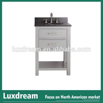 24''Three - holes Faucet Bathroom Vanity Set with Granite top - Gray
