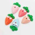 Cabochon in resina a forma di cartone animato carino con retro piatto per artigianato artigianale Decor perline Charms Perline di frutta Slime