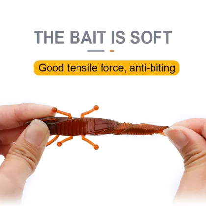 8cm Rockfish Ocean Rock Bait Soft Worm Fishing Lure