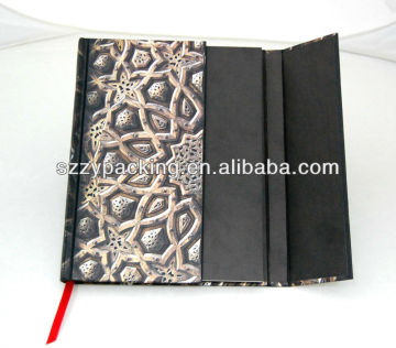 cardboard notebook cover with ribbon