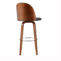 Wood Stool Rounded Bar Chair Dining