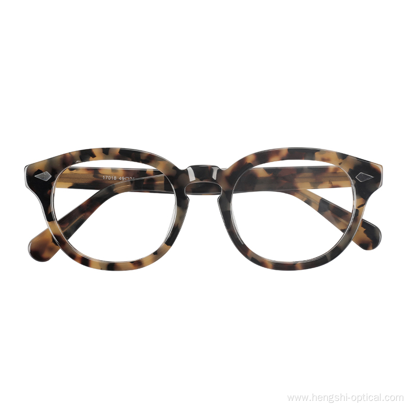 Customized Half Eye Glass Prescription Eyeglasses Round Acetate Glasses Frames For Women