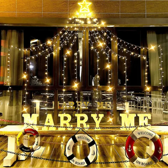 Waterproof Solar Fairy Light Strings: LED Safety Lights Inspired by Waterfall and Christmas Decor