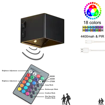 Adjustable Square LED Wall Light for Bedroom, Living Room, and Outdoor Use