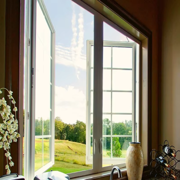 Modern Aluminum Double Casement Window with High-Quality Hardware Accessories
