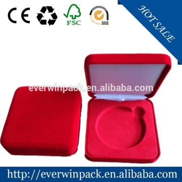 High quality leather badge box with metal shell
