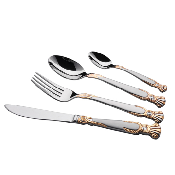 Set di posate in oro di lusso 129 pezzi - Spoon inossidabile Fork Knife Wholesaleses