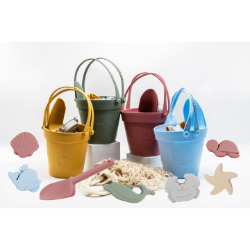 Set de găleți de plajă din silicon Jucării pentru copii mici