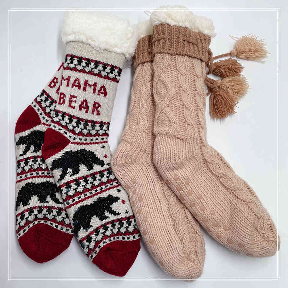 Slipper Socks Women Socks Cosy Socks Winter 121 Jpg