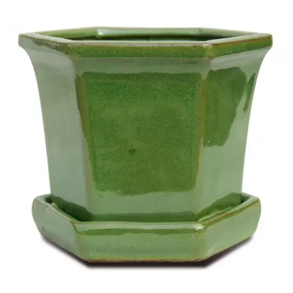 Furniture Decoration Pottery Flower Pot Hexagon Flower Pot