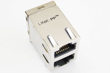 2 X 1 Port Shielded Rj45 Modular Jack Connectors Router Use Xrjh-12-01-8-8-x