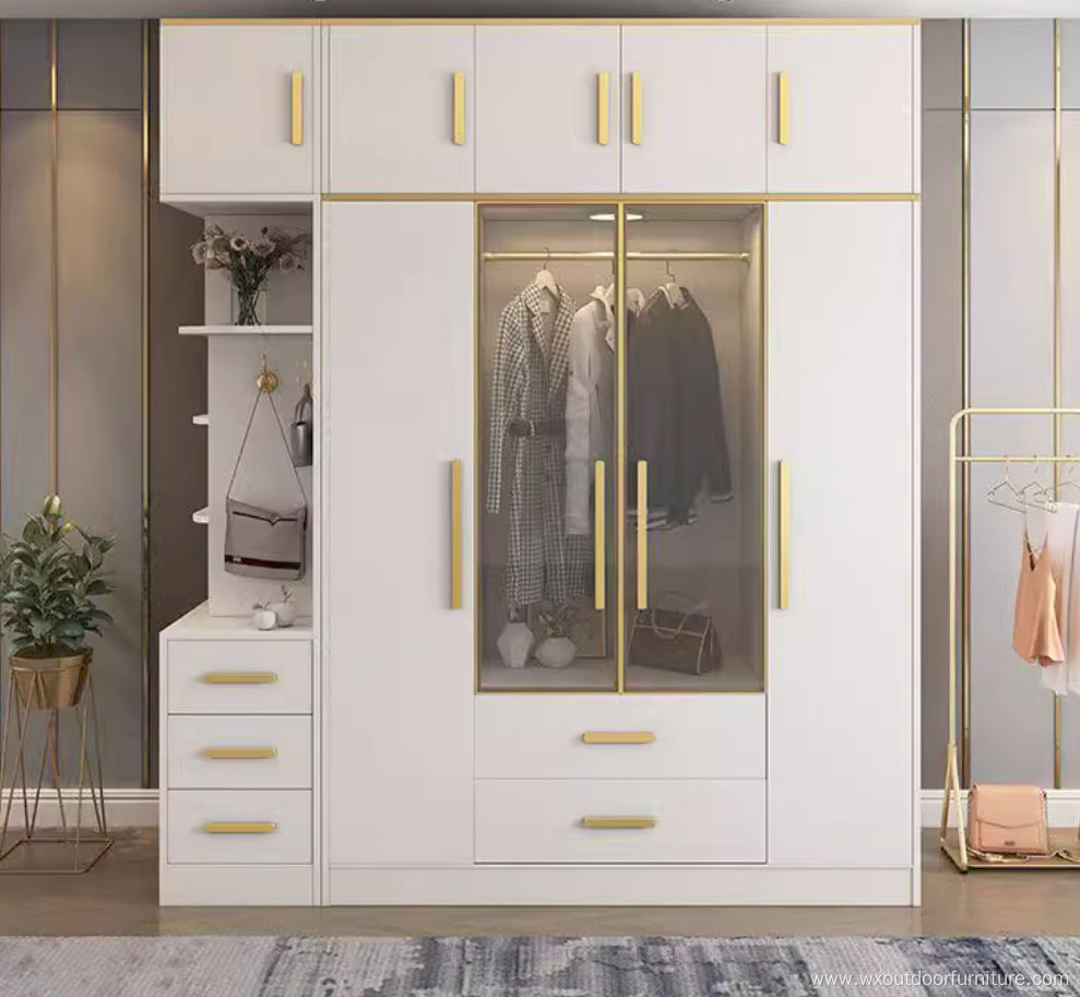 Modern Durable Bedroom Furniture Clothes Combination Cupboards Border Closet Organizer Wooden Cabinet Wardrobes