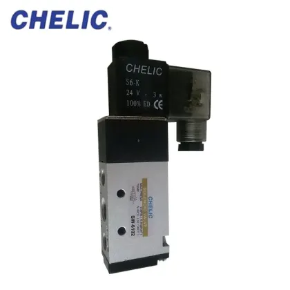 CHELIC Brand 4V210-08 DC 24V 12V 5-Way 2-Position Pneumatic Air Control Solenoid Valve