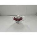 pink ceramic kettle with lid