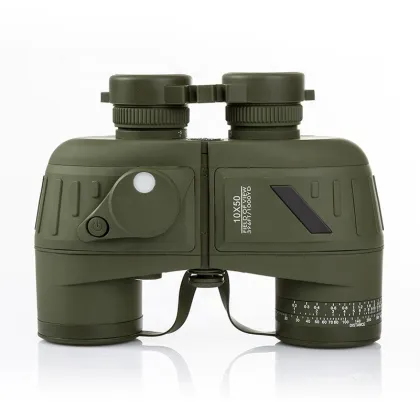 10x50 Navy Telescope: High Definition Binoculars with Rangefinder and Compass - Fogproof Optics