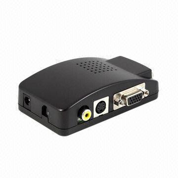 TV to PC, RCA Composite to VGA Converter, Supports 4:3, 16:9 and 16:10 Wide Screen