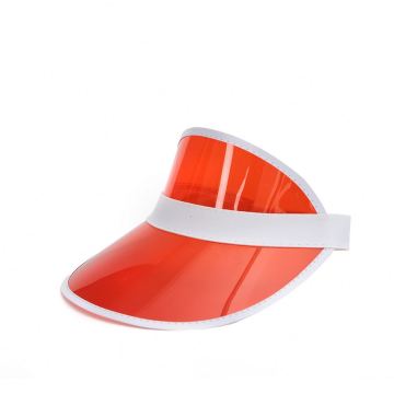 UV Protection Plastic Transparent PVC Sun Visor Cap Hat - New Design Custom