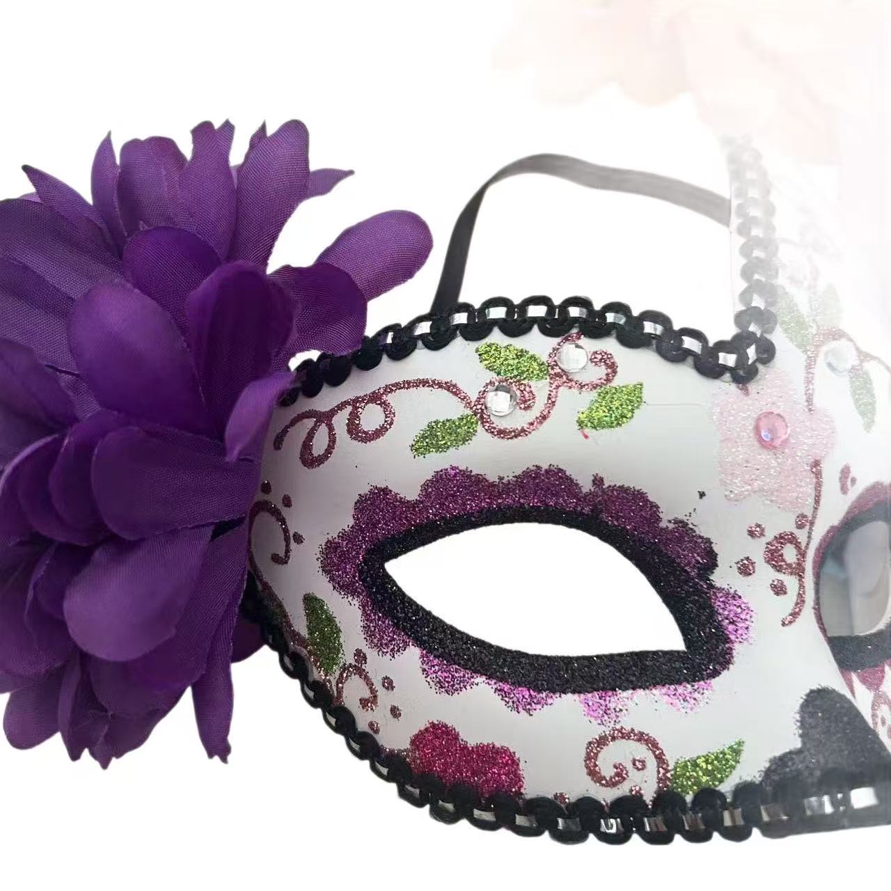 Day Of The Dead Floral Venetian Eye Mask