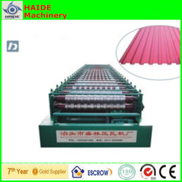 hai de color steel press 760 type cold roll forming roller shutter door machine