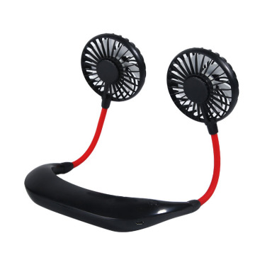 Portable Rechargeable USB Mini Fan - Neck Fan with Light