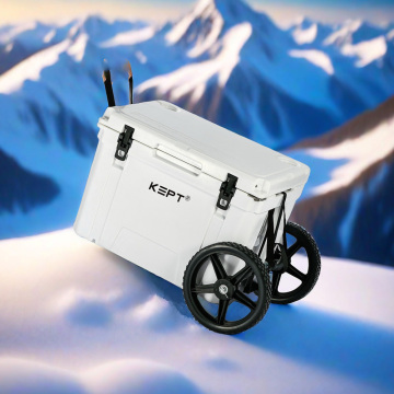 Boright 65QT Large Rotomolded Jagdcampingkühler mit Rädern und Griff