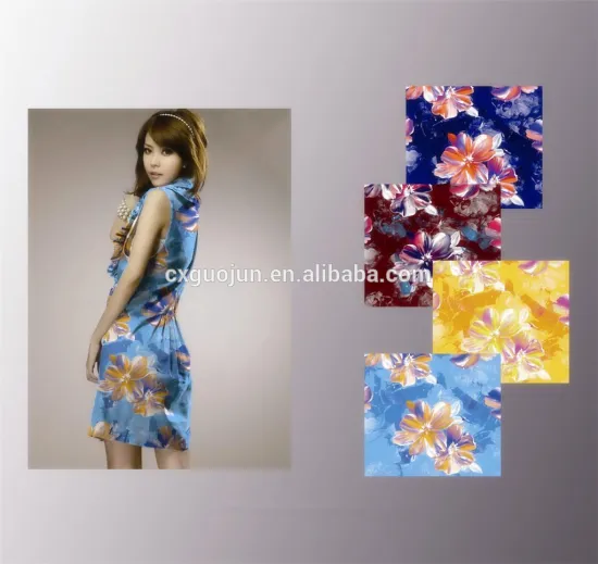 transfer 100% Polyester fabric for dress and bed suppliers