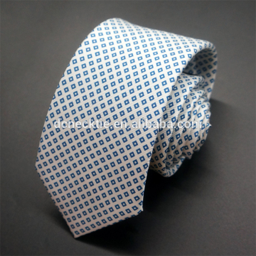 custom clean small check printed tie