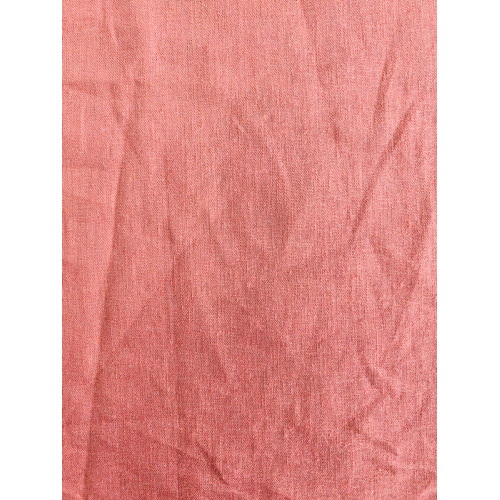 Pure Linen Breathable Fabric Pure Linen Dyed Fabric Red Color Factory