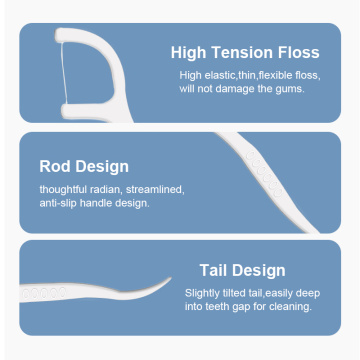Smooth Food Grade Dental Floss Stick Dental Pick