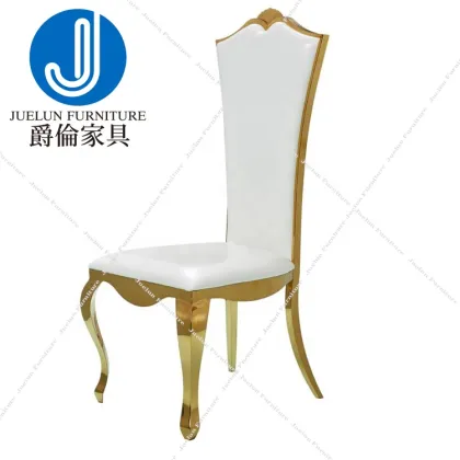 Double Throne Chair Gold Stainless Steel Crown Royal Chair