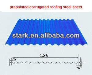 coated color corruagted roofing steel sheet