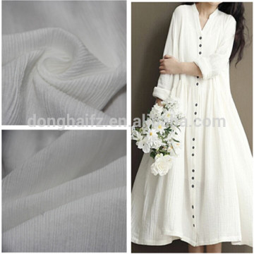 100% cotton white crepe fabric