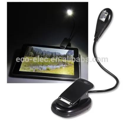 Brand New Unique Mini Clip-On Flexible Bright LED Book Reading Light For Kindle Nook E-Book Reader