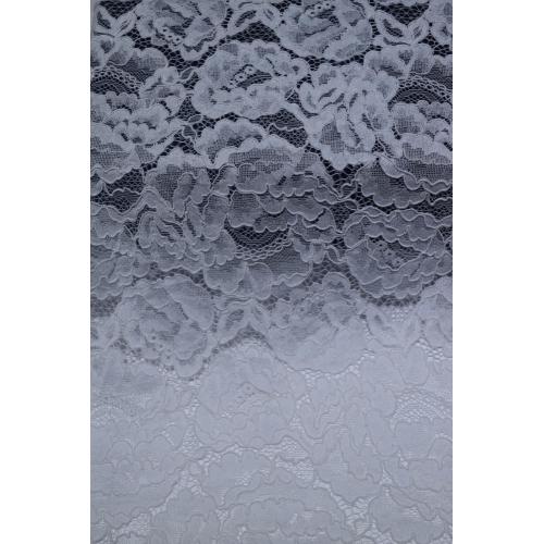 Nylon Baumwolle weißes großes Blumenmuster Spitzenstoff