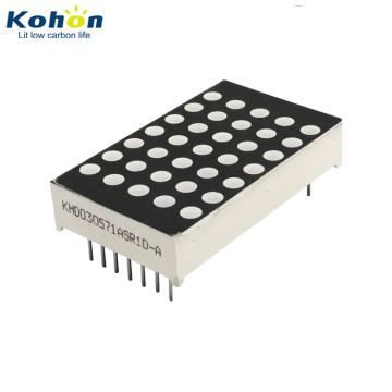 Display a LED anodo comune di round rotondo super rosso da 3 mm matrice a punti 5x7