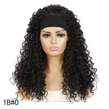 Hairband Wig Headgear Long Curly Hair  Headgear Headband Wig Cover Deep Curly Wig