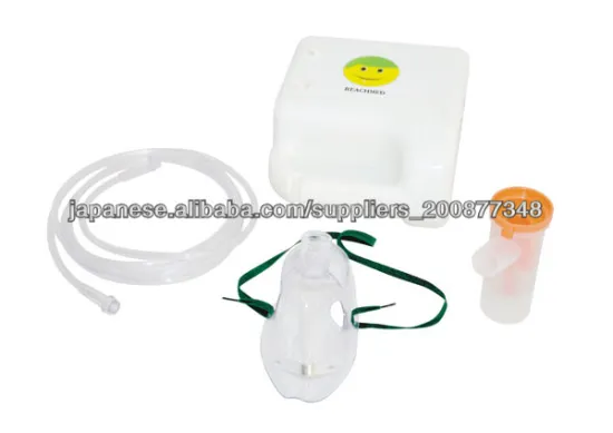 High flow and pressure nebulizer in mask for medication inhalation
