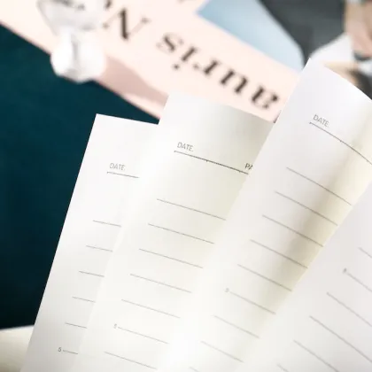 Wholesale Van Gogh Inspired Silver Stamping B5 Ruled Notebook