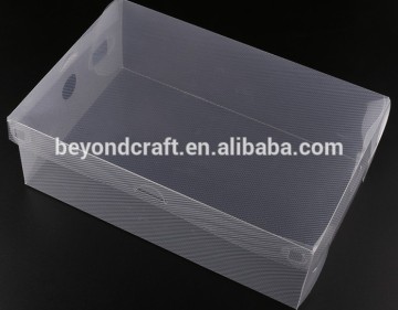 HOT SALE clear plastic stackable shoe box folding shoe box