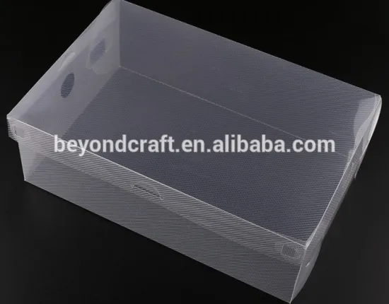 HOT SALE clear plastic stackable shoe box folding shoe box