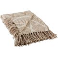 Diamond Throw Collection Fringed Woven Polyester Blanket