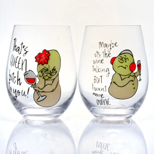 Stemless Wine Glasses personalised transparent wine glass set custom logo Supplier